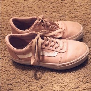 Girls Vans Size 1 pink & white